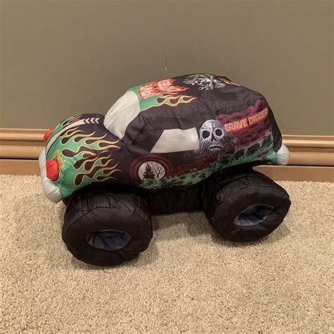 Toys | Monster Jam Grave Digger Plush 13 Truck Stuffed Plush Excellent | Poshmark