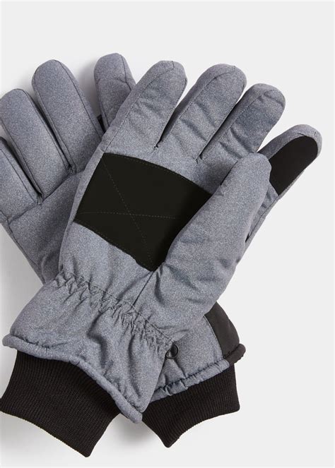 Grey Ski Gloves Matalan