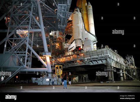 Kennedy Space Center Fla The Rotating Service Structure Is Rolled