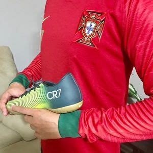 Nike Shirts Portugal Ronaldo Mens Home Red Long Sleeve Jersey