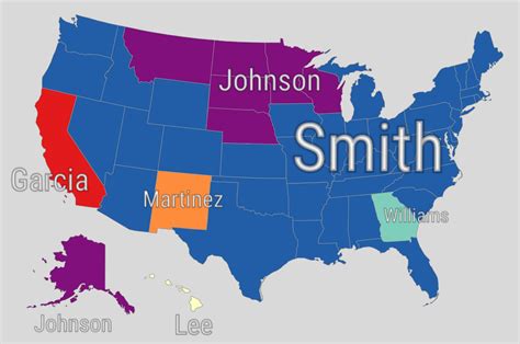 Map of common US surnames - Vivid Maps