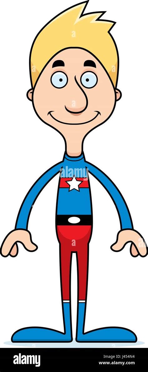 A Cartoon Superhero Man Smiling Stock Vector Image And Art Alamy