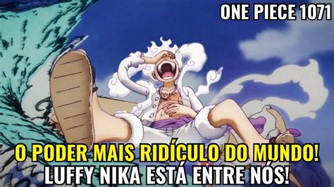 O PODER MAIS RIDÍCULO DO MUNDO LUFFY NIKA GEAR 5 APARECE ONE PIECE