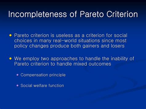 Ppt The Compensation Principle And Social Welfare Function Powerpoint