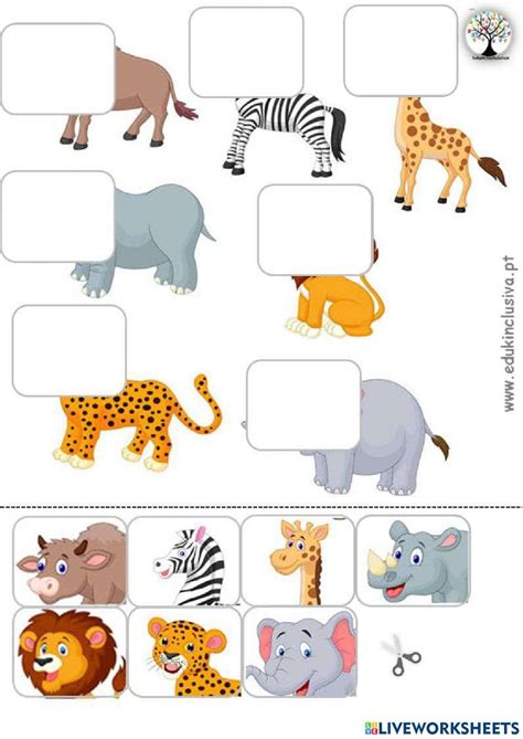 Animais Selvagens Online Worksheet For Pr Escolar E Ciclo You Can