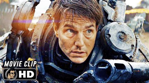 First Battle Scene Edge Of Tomorrow 2014 Tom Cruise Movie Clip Hd Youtube