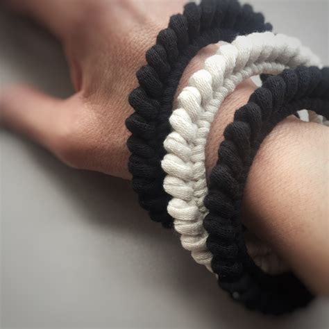 Cotton cord bracelets - WearitCrochet