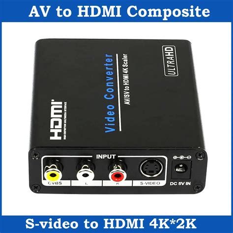 Composite Av Rca S Video To Hdmi Converter Uhd K Upscaler Adapter For