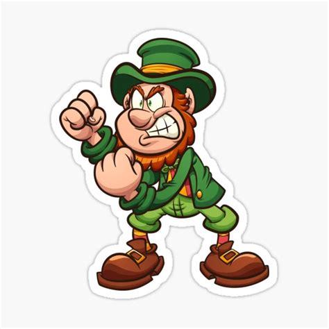 Angry Leprechaun Sticker For Sale By Memoangeles Redbubble