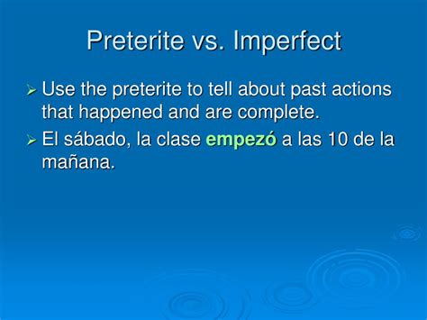 Ppt Preterite Vs Imperfect Powerpoint Presentation Free Download Id 1131357