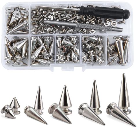 Yoranyo 70 Sets Mixed Shape Spikes And Studs Assorted Sizes