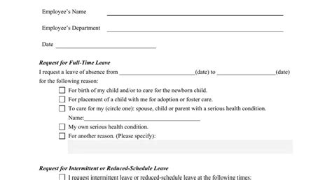 Fmla Leave Form ≡ Fill Out Printable Pdf Forms Online