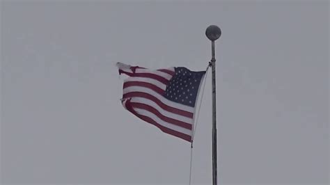 American Flag Waving In High Winds Youtube