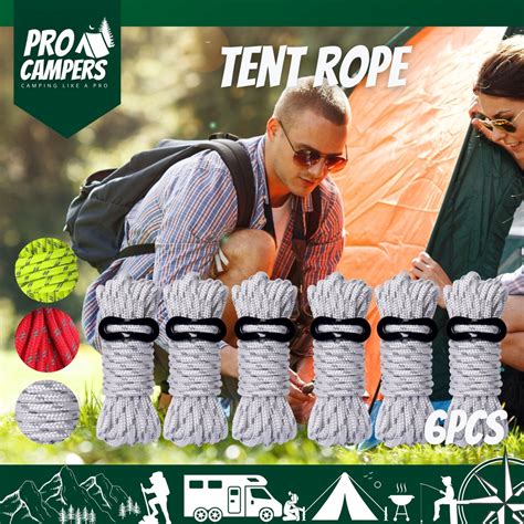 Pcs Tent Guy Line Ropes Reflective Cord Tent Guide Nylon Rope Paracord