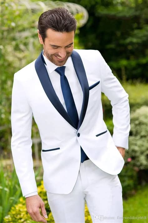 آخر تصميم رخيص وجيد للشال الأبيض عريس العريس Tuxedos الرجال بدلة عشاء