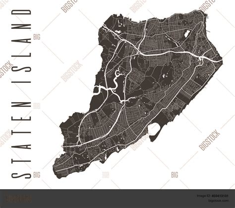 Staten Island Map Vector And Photo Free Trial Bigstock