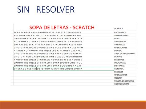 Taller Sopa De Letras Y Crucigrama Scratch Ppt