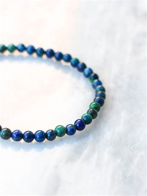 Beaded Chrysocolla Bracelet Chrysocolla Jewellery Dainty Etsy Uk