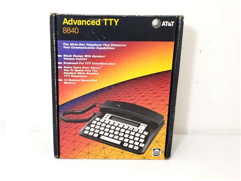 AT&T Advanced TTY 8840 Desktop TTY Telephone For Hearing Impaired ...