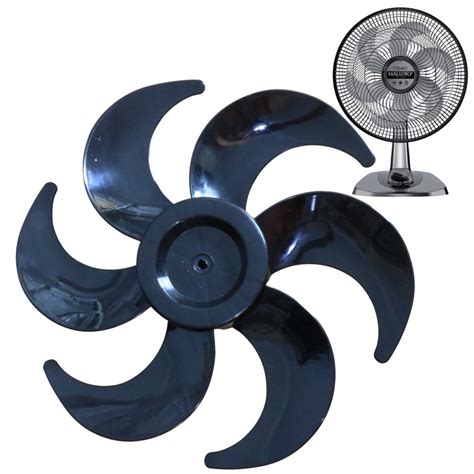 Helice De Ventilador Mallory Turbo Silence 40cm 6pas Preto Shopee Brasil