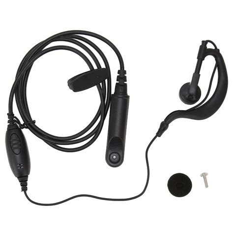 G Shape Walkie Talkie Earpiece PTT Mic Waterproof 2 Way Radio Earpiece