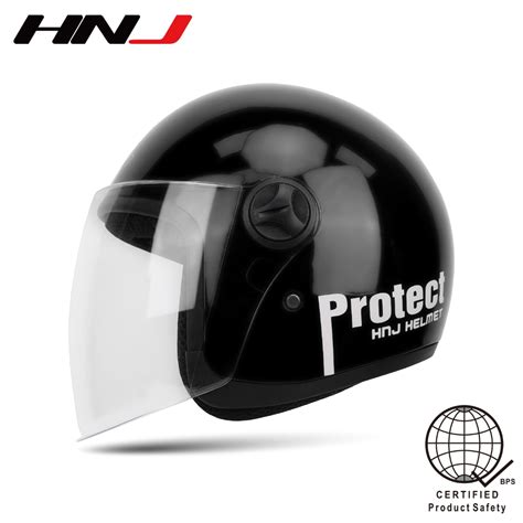 Hnj Open Half Face Helmet Motorcycle Dual Visor For Men And Women