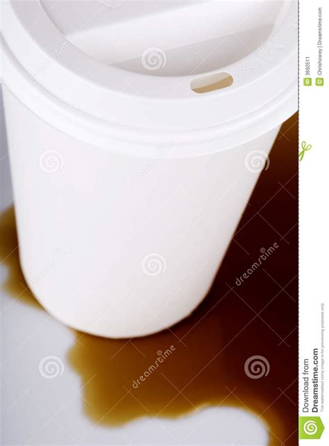 Disposable Coffee Cup Spill Stock Image - Image of recycle, white: 3692511