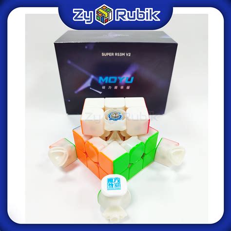 Rubik 3x3 MoYu RS3M V2 UV 3 Phiên Bản Có Nam Châm Stickerless RS3M V2