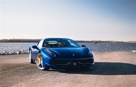 Wallpaper Ferrari, 458, blue, Italia for mobile and desktop, section ferrari, resolution ...