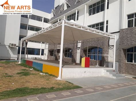 New Arts Curve Car Parking Tensile Structure For Outdoor Paint Coated