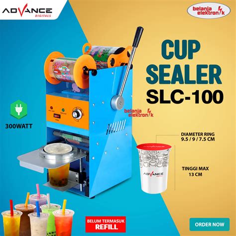 Advance Slc Mesin Cup Sealer Press Gelas Plastik Manual Sealing Non