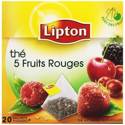 Lipton Thé 5 Fruits Rouges x20 Sachets 34g Lot de 3 Cdiscount Au