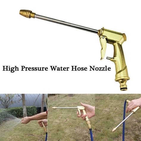 High Pressure Water Hose Nozzle Long Spray Nozzle Garden Hose Lawn Car ...