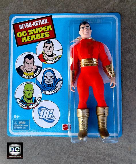 Retro Action DC Super Heroes Shazam 8 Cloth Mego Figure Mattel 2010