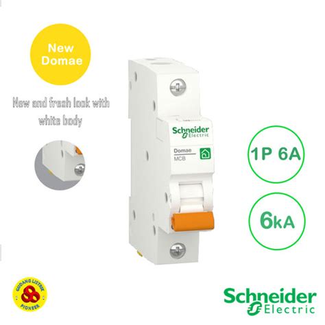 Jual Schneider Mcb P A Ka New Domae Mcb Breaker Phase Ka