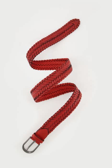 Ceinture en cuir véritable effet tressé boucle en métal Ceintures