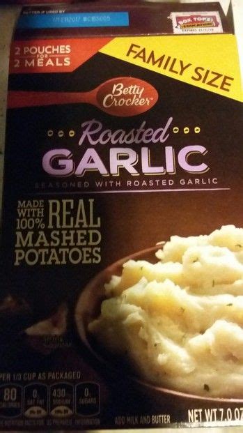 Review Of Betty Crocker Roasted Garlic Mashed Potatoes Mashed Potatoes Roasted Garlic Mashed