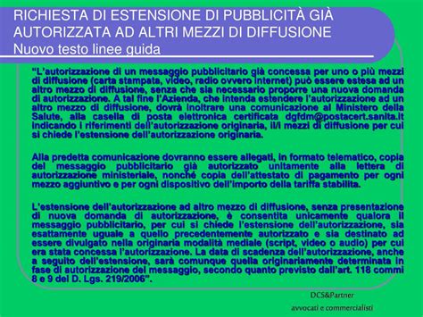 PPT NUOVE LINEE GUIDA DELLA PUBBLICITA SANITARIA PowerPoint