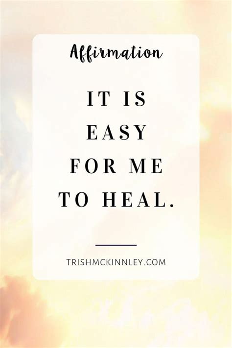 Healing Affirmations For Manifesting Health Trish McKinnley Healing