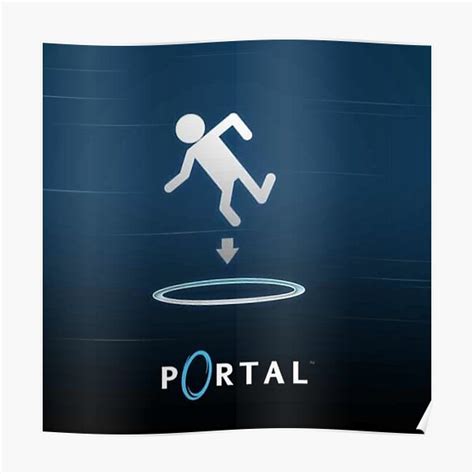 Portal 2 Falling Into Portal Poster For Sale By Alfi Red Redbubble