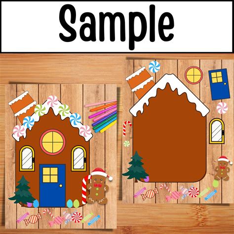 Build A Gingerbread House Craft Gingerbread Man Coloring Page Writing