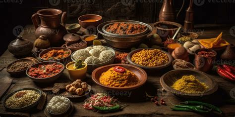 Indian national food close up. Generative AI 26722588 Stock Photo at ...