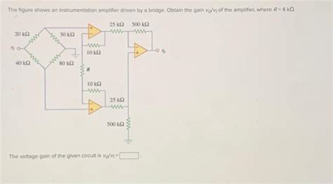 Solved The Figure Shows An Instrumentation Amplifier Dri