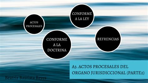 A3 Actos Procesales Del Organo Jurisdiccional Parte2 By Beatriz