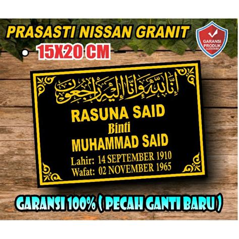 Jual Nisan Granit TERMURAH Prasasti Tulisan Nama Batu Nisan GRANIT