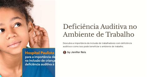 Deficiência Auditiva no Ambiente de Trabalho