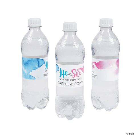 Personalized He Or She Water Bottle Labels Oriental Trading