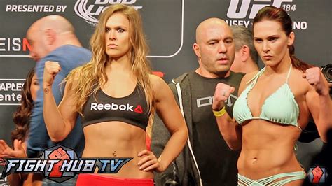 Ronda Rousey Vs Cat Zingano Full Video Ufc 184 Full Weigh In Face