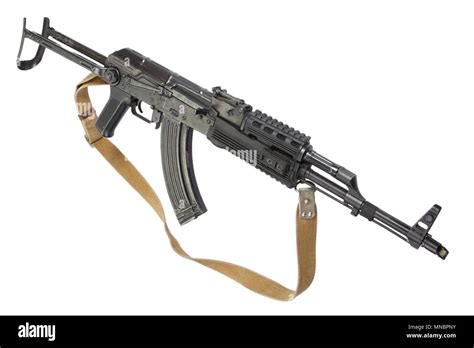 Kalashnikov AK47 with modern accessories isolated on white Stock Photo - Alamy