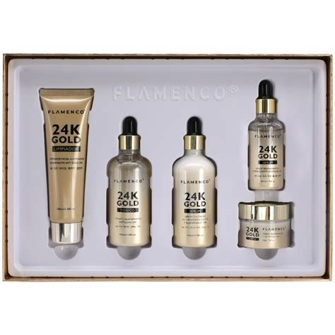 Kit Cuidado Facial Antiedad Reafirmante 24k Flamenco Perfumeria Milagros